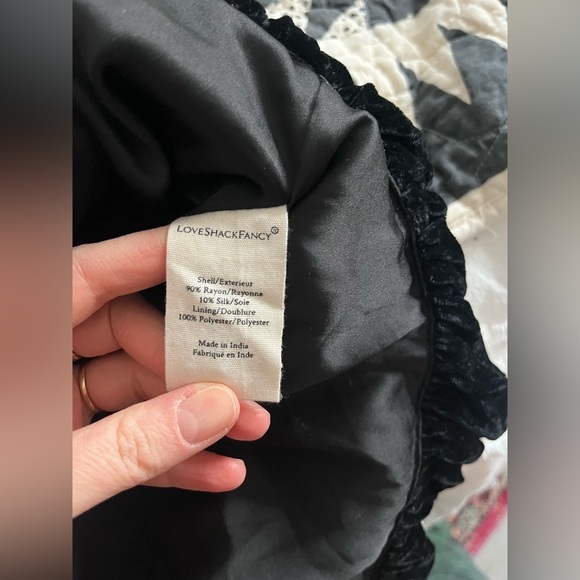 LoveShackFancy Devita Dress Embellished Velvet Mini Dress - Picture 14 of 15